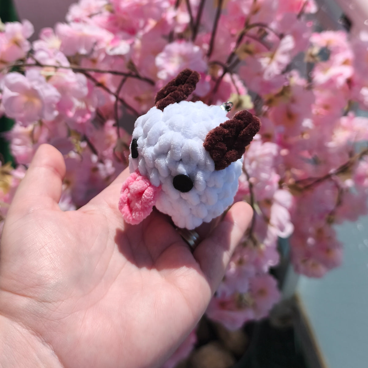 Fluffy Snow Creature Keychain