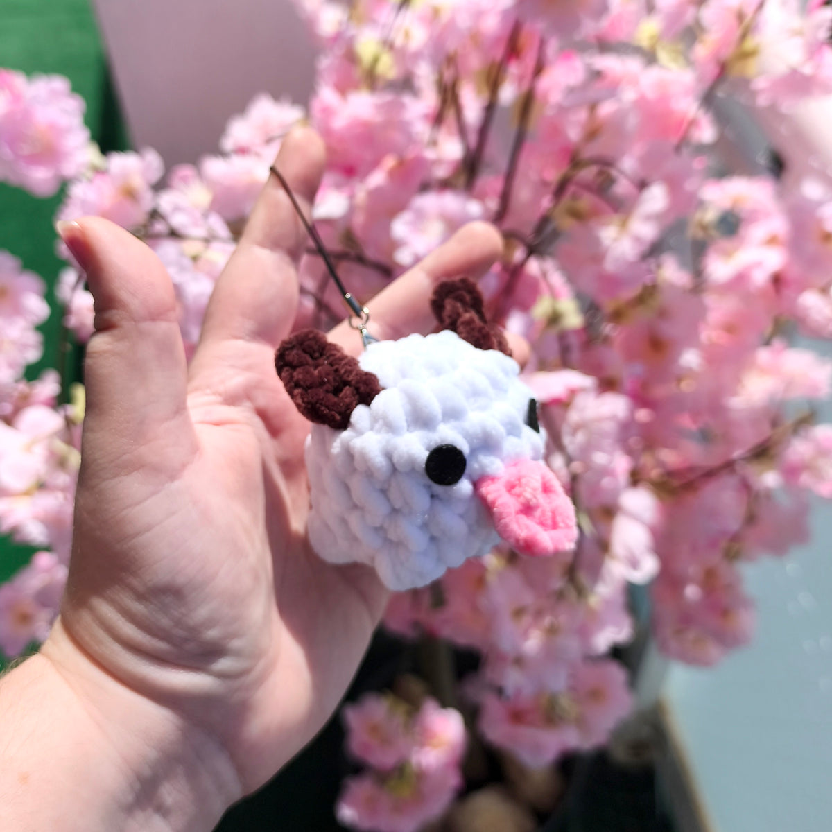 Fluffy Snow Creature Keychain