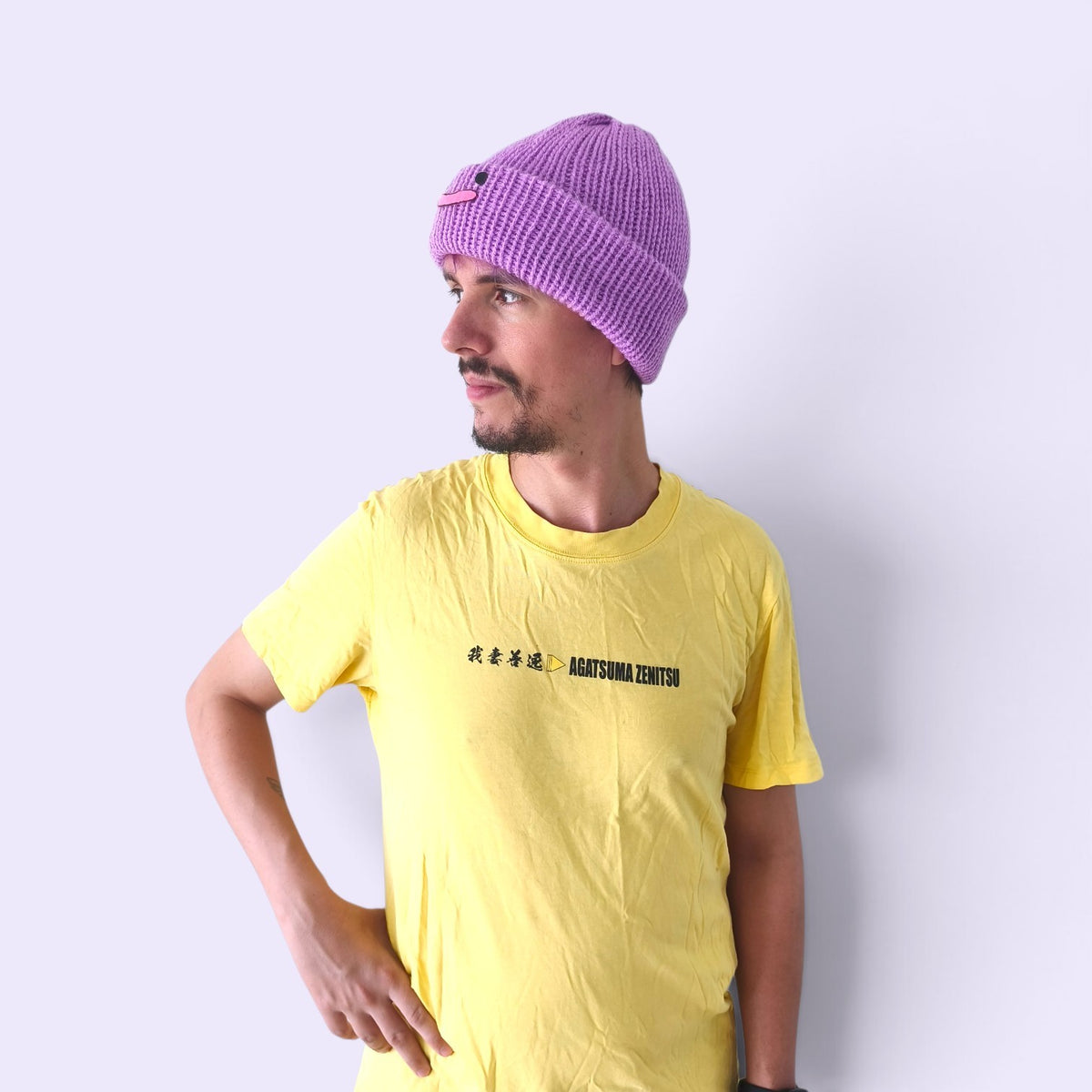 Lilac Slime Knit Beanie