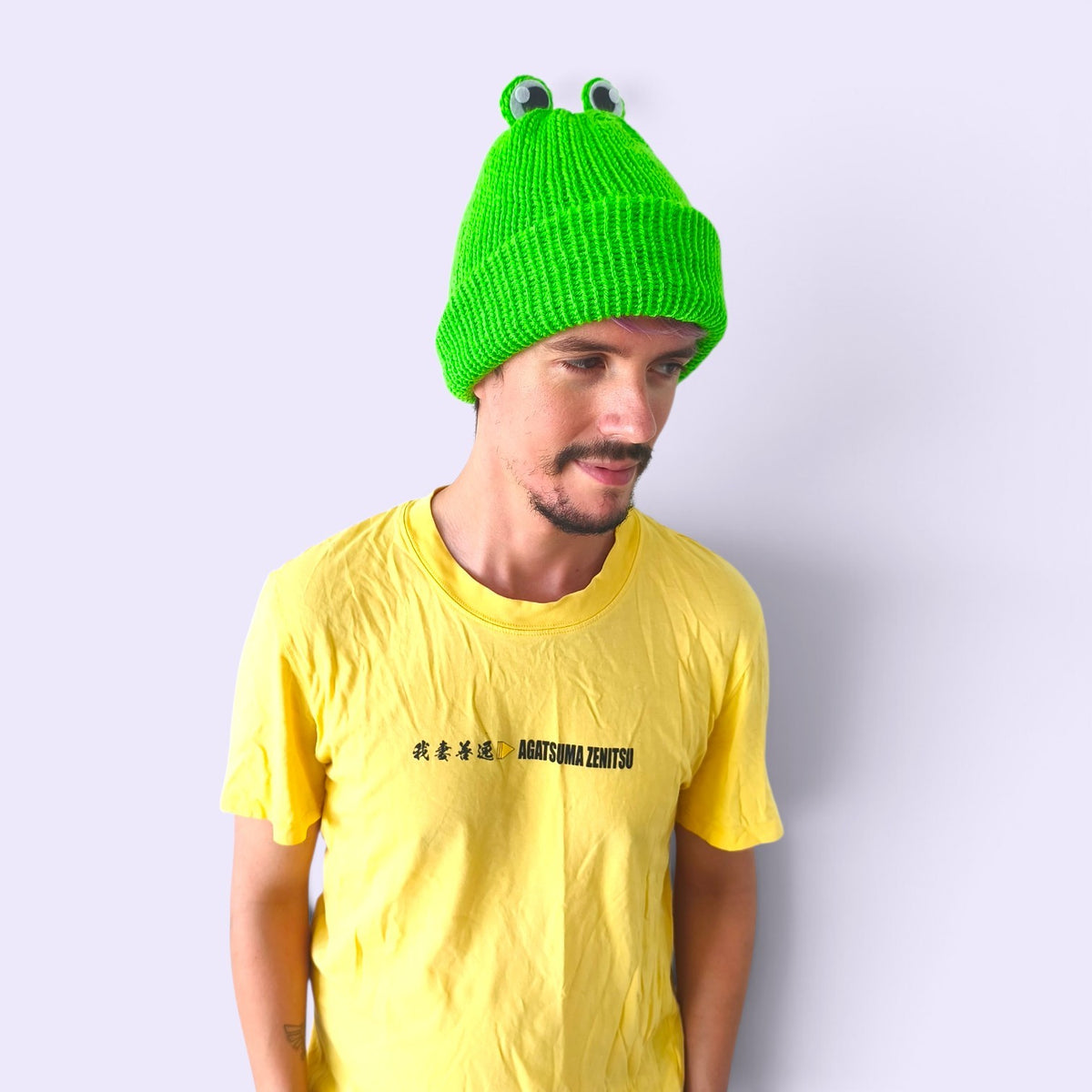 Green Frog Knitted Hat