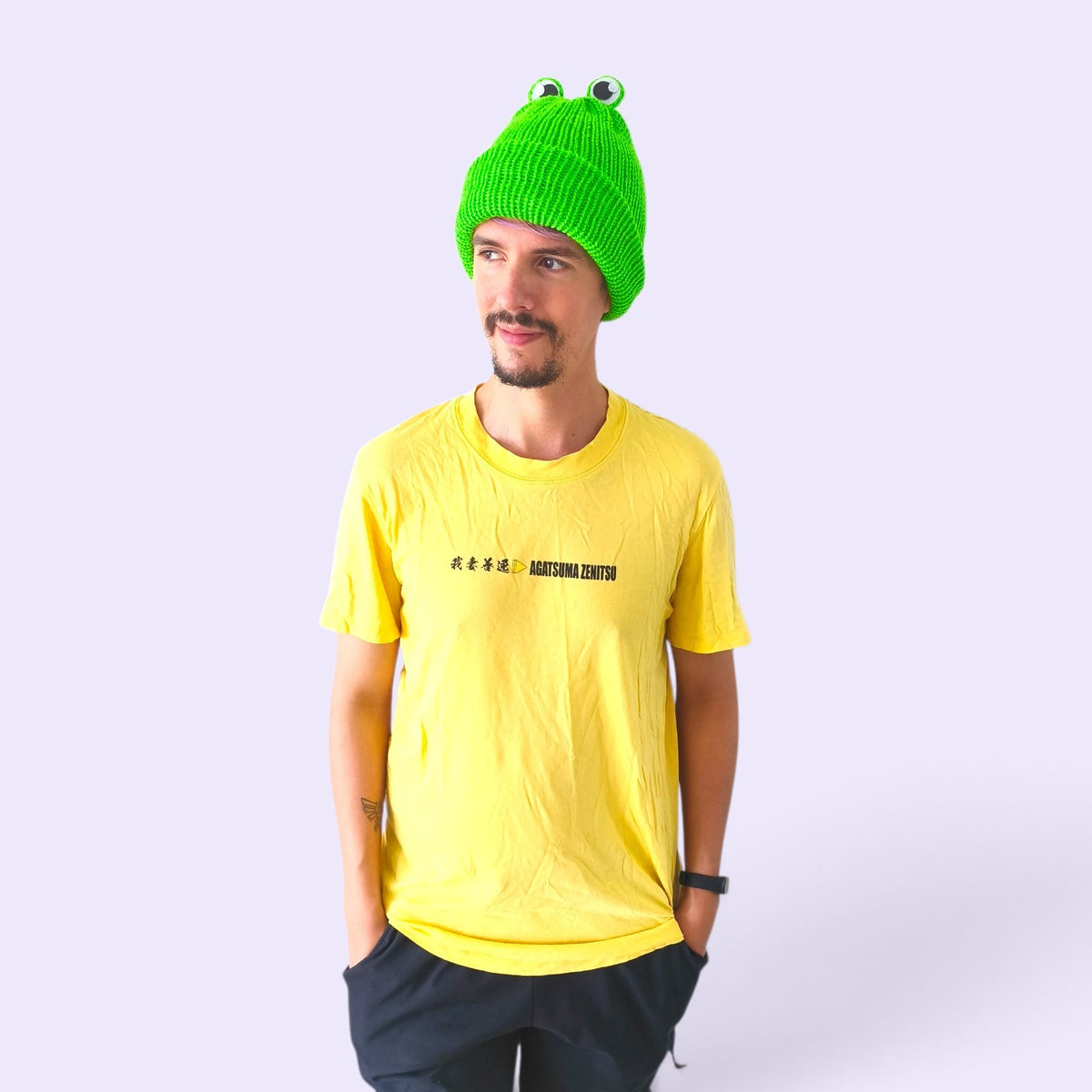 Green Frog Knitted Hat