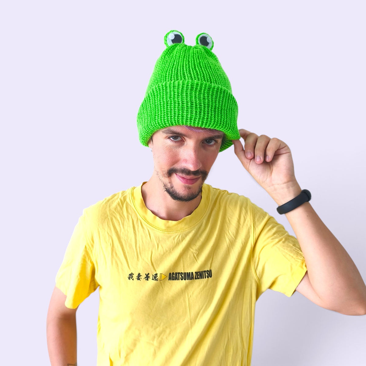 Green Frog Knitted Hat
