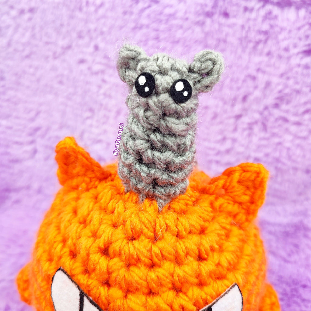 Orange Cat and Gray Mouse Amigurumi Duo