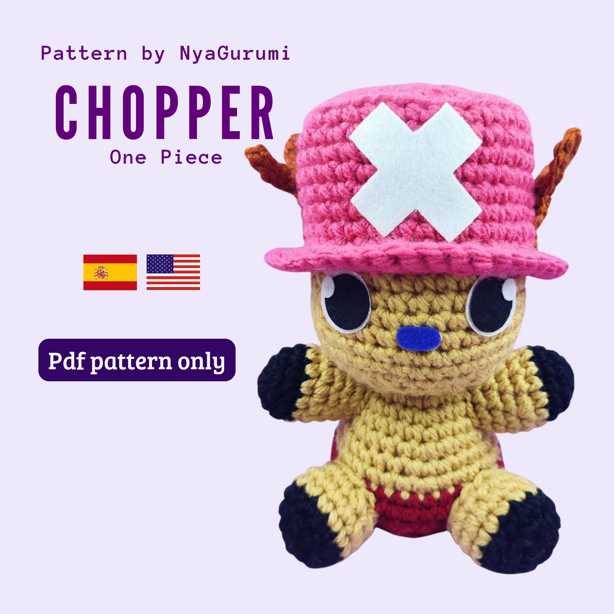 Amigurumi Reindeer Doctor PDF Pattern (Spanish / English)