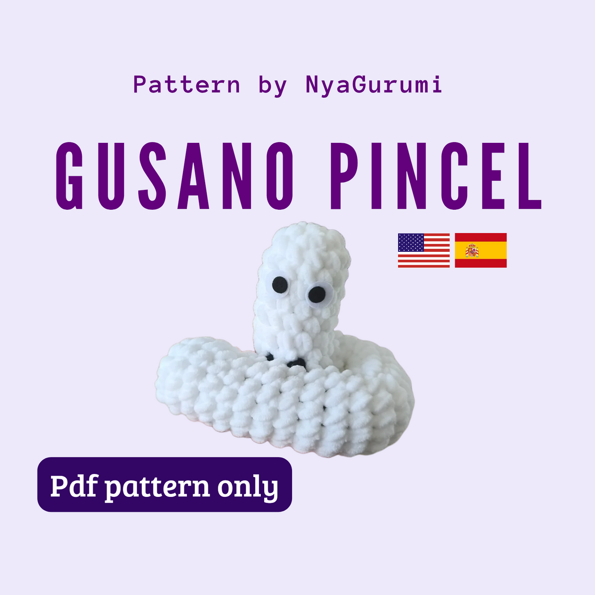 PDF Pattern Amigurumi Magic Worm (Spanish / English)
