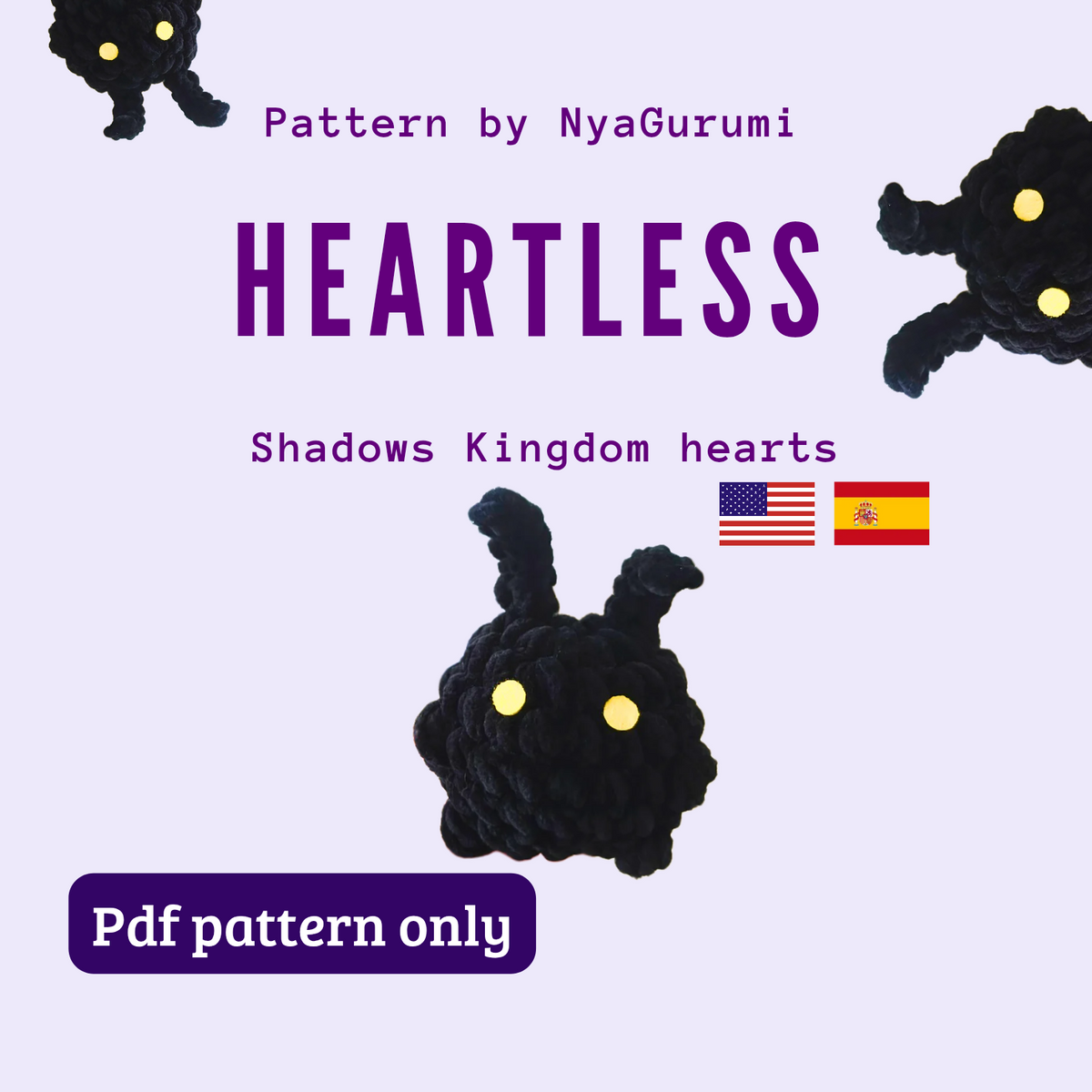 Amigurumi Shadow PDF Pattern (Spanish / English)