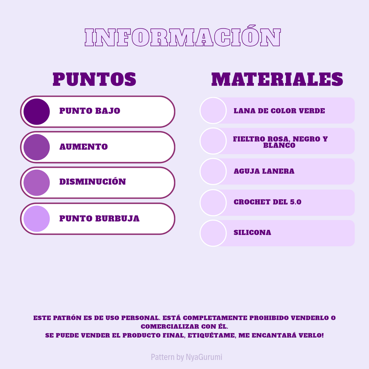 PDF Pattern Mini Froggie (Spanish / English)
