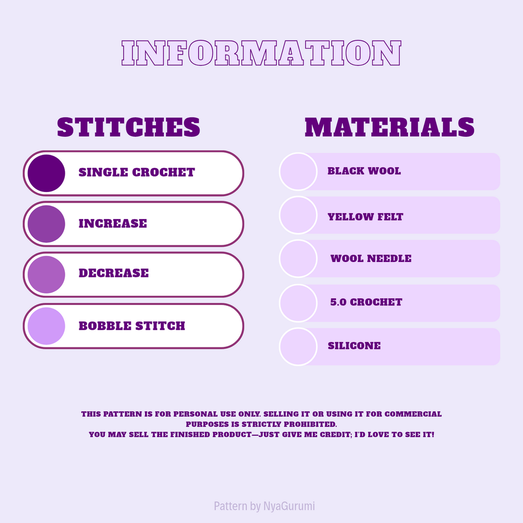 Amigurumi Shadow PDF Pattern (Spanish / English)