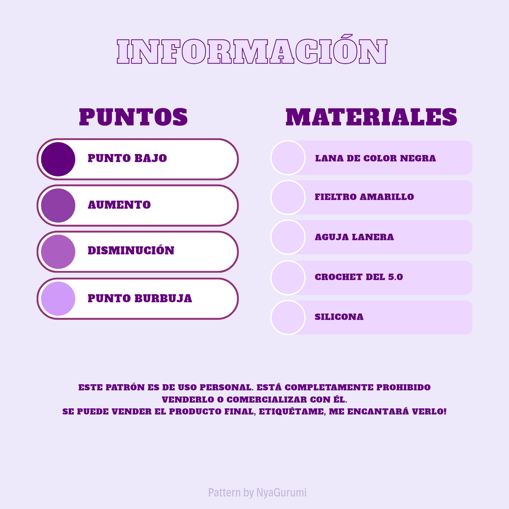 Amigurumi Shadow PDF Pattern (Spanish / English)