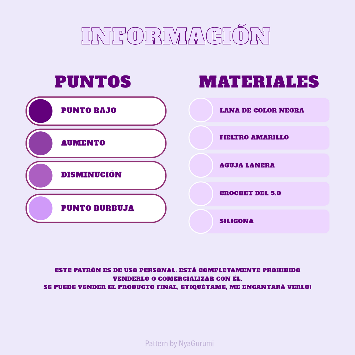 Amigurumi Shadow PDF Pattern (Spanish / English)