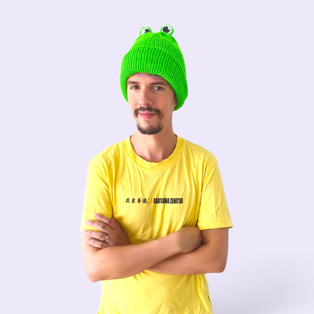 Gorro Tejido Ranita Verde