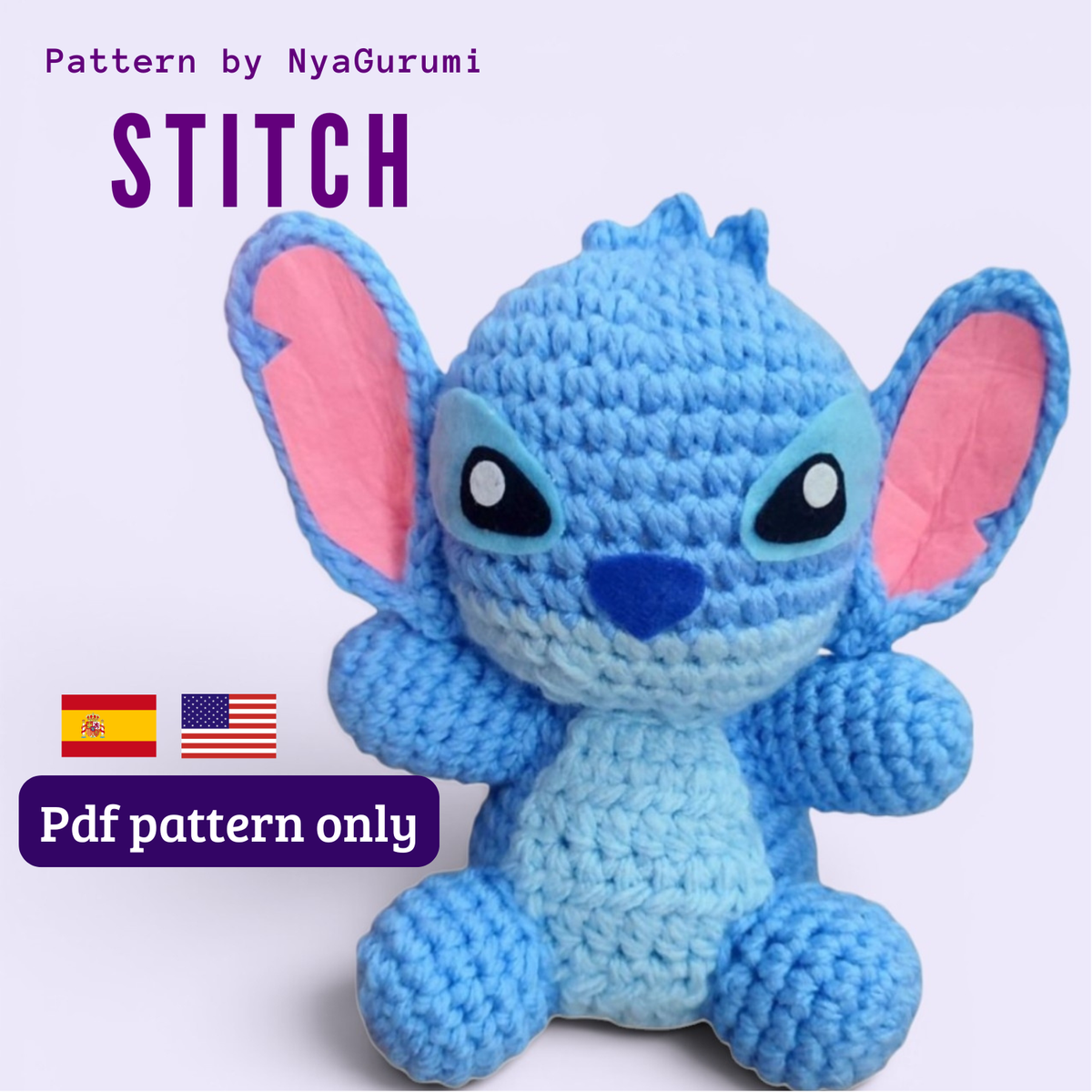 PDF Pattern Amigurumi Blue Alien (Spanish / English)
